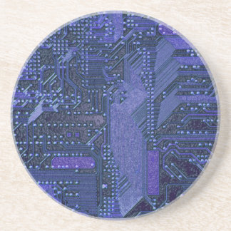 Posavasos Placa de circuito azul de cibercircuito electrónic