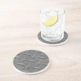 Posavasos Placa de diamante gris de acero