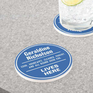 Posavasos Placa de pared de estilo conmemorativo divertido
