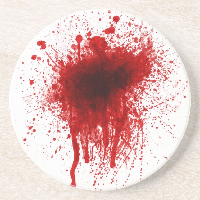 Posavasos Placa de sangre realista (Frente)