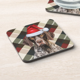 Posavasos Placa de vacaciones de perro con punteros de invie