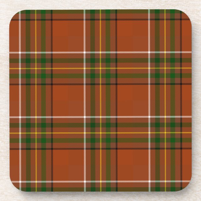 Posavasos Plaid Tartán Terroso Marrón (Frente)