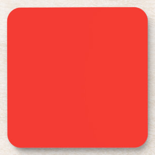Posavasos Plain Scarlet Red cork back