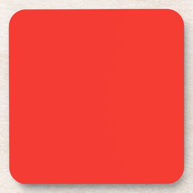 Posavasos Plain Scarlet Red cork back (Frente)