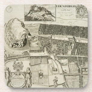 Posavasos Plan de Edimburgo, pub. por John Smith