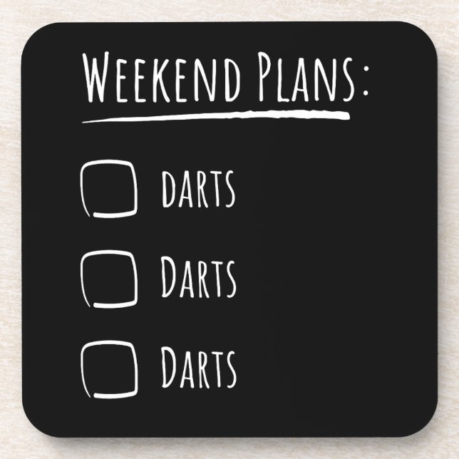 Posavasos Planes de fin de semana Dardos (Frente)