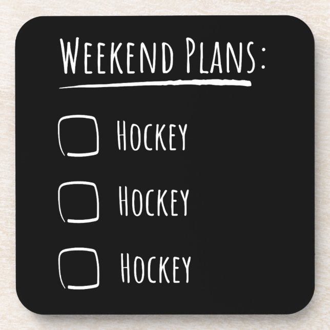 Posavasos Planes de fin de semana Hockey (Frente)