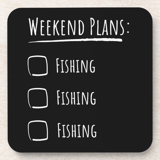 Posavasos Planes de fin de semana Pesca (Frente)