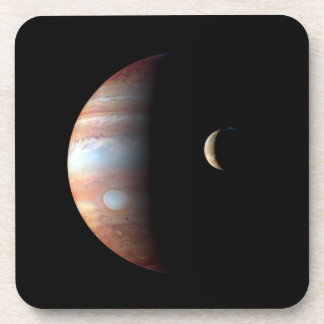 Posavasos Planeta gigante del gas Júpiter y luna galileña Io