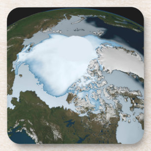 Posavasos Planeta Tierra Que Muestra La Cobertura Del Hielo