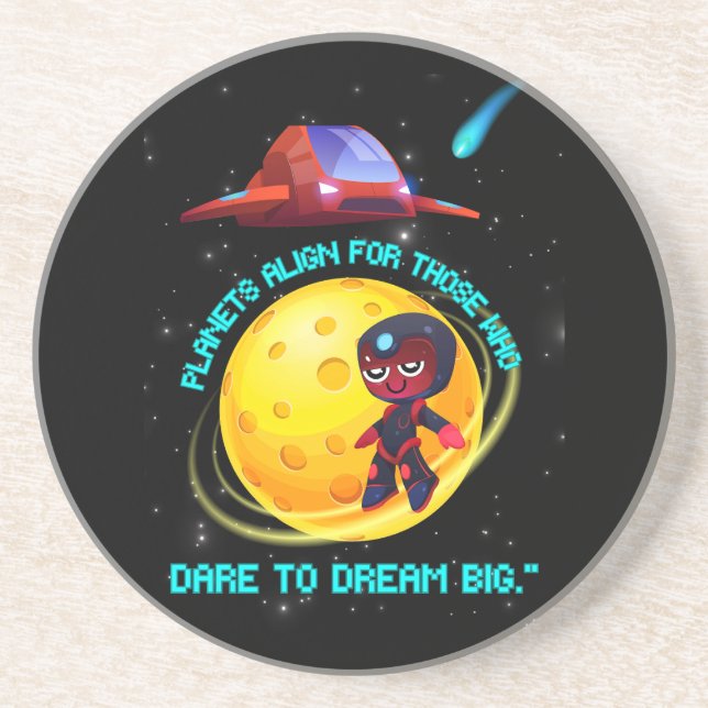 Posavasos Planetas se alinean para quién se atreve a soñar e (Frente)