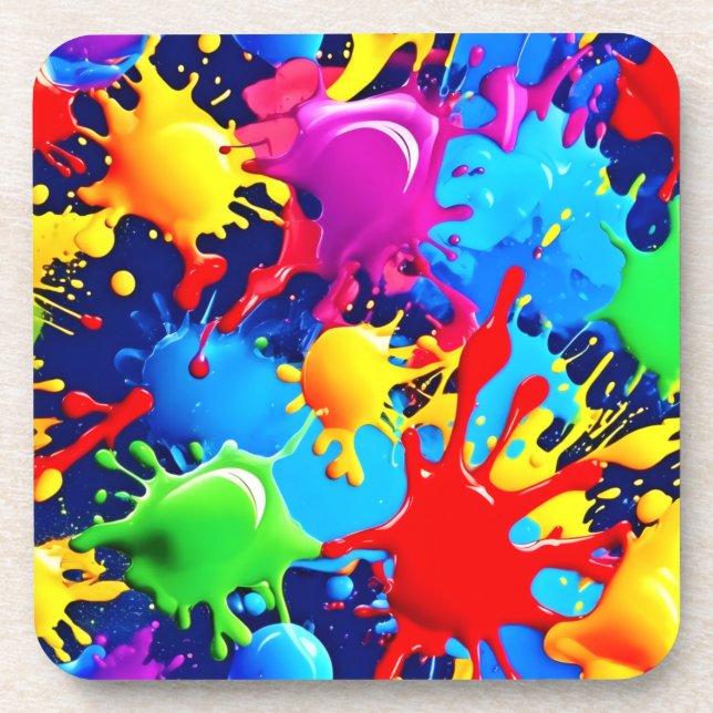 Posavasos Plantas de pintura vibrantes: una instrucción de c (Frente)