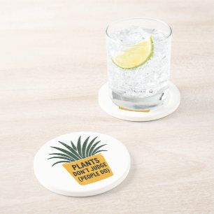 Posavasos Plantas Divertidas No Juzgan Arte de Sello de Tint