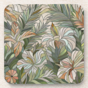 Posavasos Plantas tropicales Arte digital mosaico