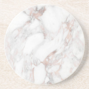 Posavasos Plantilla de moda elegante de mármol de oro Rosa