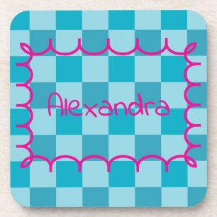Posavasos Plantilla de pegatina de nombre de moda