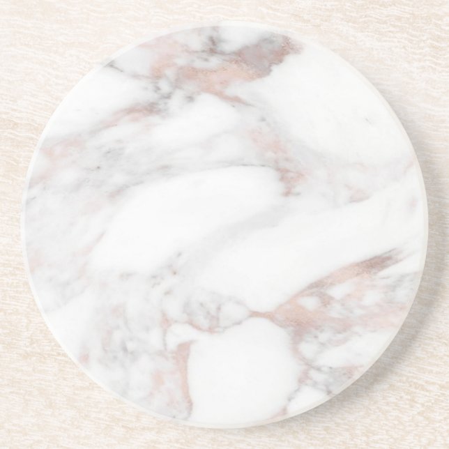 Posavasos Plantilla Rosa de oro de mármol personalizar elega (Frente)