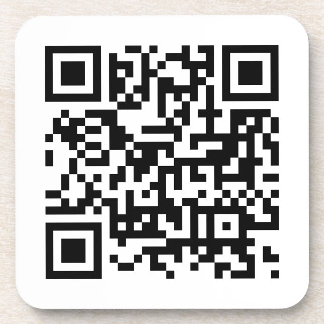 Posavasos Plantilla sencilla moderna de código QR para perso (Frente)