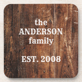 Posavasos Plástico de cocina de madera rústica personalizada