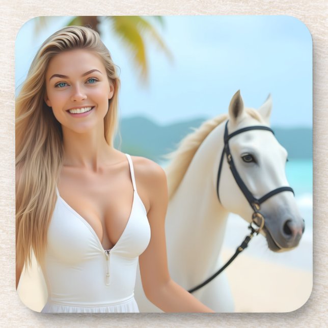 Posavasos Plástico de la majestuosa compañera de Helen (Frente)