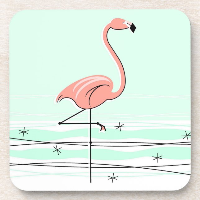 Posavasos Plástico para catastro de Flamingo Aqua (Frente)