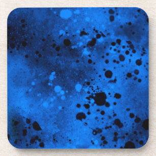 Posavasos Plástico Retro Blue Paint Splatt