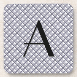 Posavasos Plata, aspecto metálico, rejilla trenzada