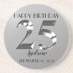 Posavasos Plata metálica 25 años