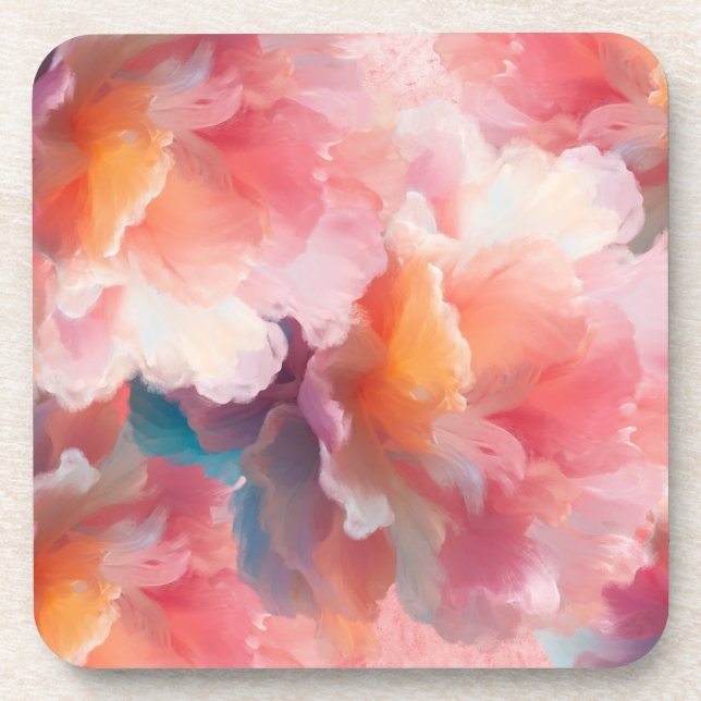 Posavasos Plato de papel floral (Frente)