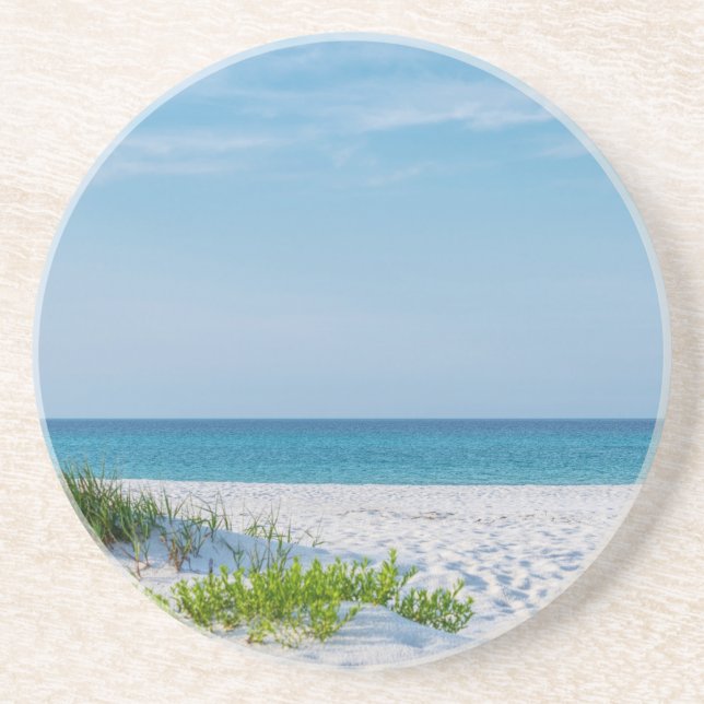 Posavasos Playa de arena blanca en Florida (Frente)