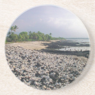 Posavasos Playa de arena negra en Hawái