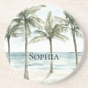 Posavasos Playa de las Palmeras Tropicales Océanas