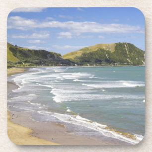 Posavasos Playa Makorori cerca de Gisborne, Eastland, Nueva