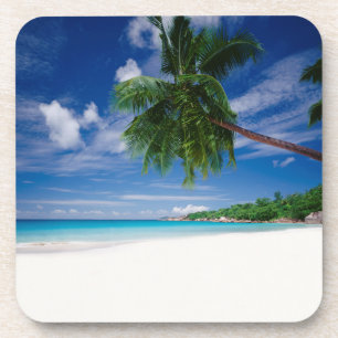 Posavasos Playa tropical el Seychelles