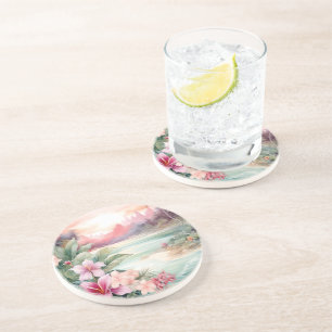 Posavasos Playa Tropical Rosa