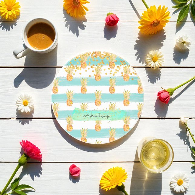 Posavasos Playa tropical turquesa amarilla (Subido por el creador)