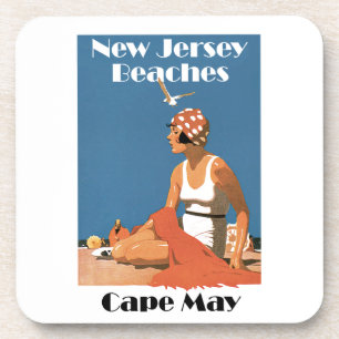 Posavasos Playas de Nueva Jersey ~ Cabo de Mayo