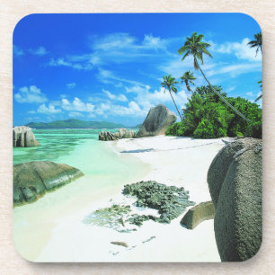 Posavasos Playas tropicales   Isla de la Digue