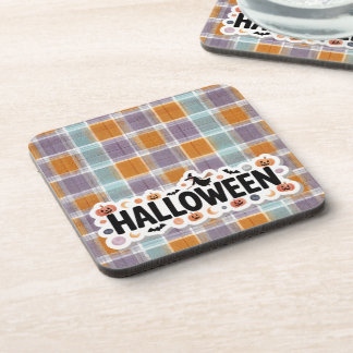Posavasos Playful Halloween Plaid Hard