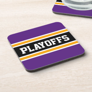 Posavasos PLAYOFFS Deportiva Negrita Púrpura Amarillo Negro 