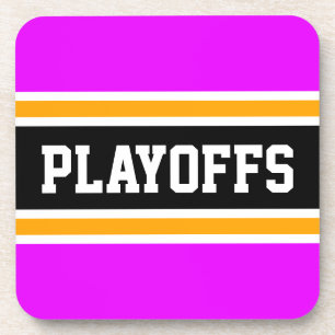 Posavasos PLAYOFFS Diversión Audaz Rayos Negros Rosa Amarill