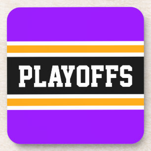 Posavasos PLAYOFFS Divertido Morado Brillante Naranja Negro 