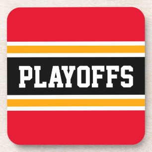 Posavasos PLAYOFFS Fun Bold Brillante Rojo Amarillo Bandas N