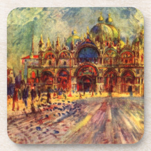 Posavasos Plaza de San Marcos, Venecia por Pierre Renoir