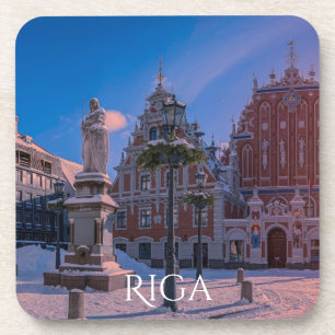 Posavasos Plaza del ayuntamiento de Riga en la montaña rusa