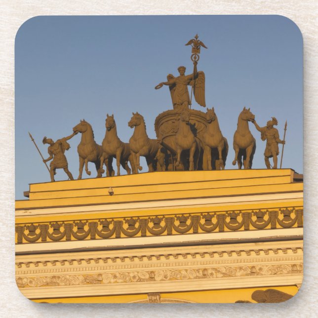 Posavasos Plaza Dvortsovaya, Arco de Triunfo, puesta de sol (Frente)