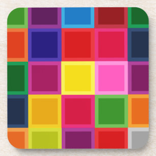 Posavasos Plazas y bandas multicolores Girly