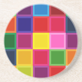 Posavasos Plazas y bandas multicolores Girly