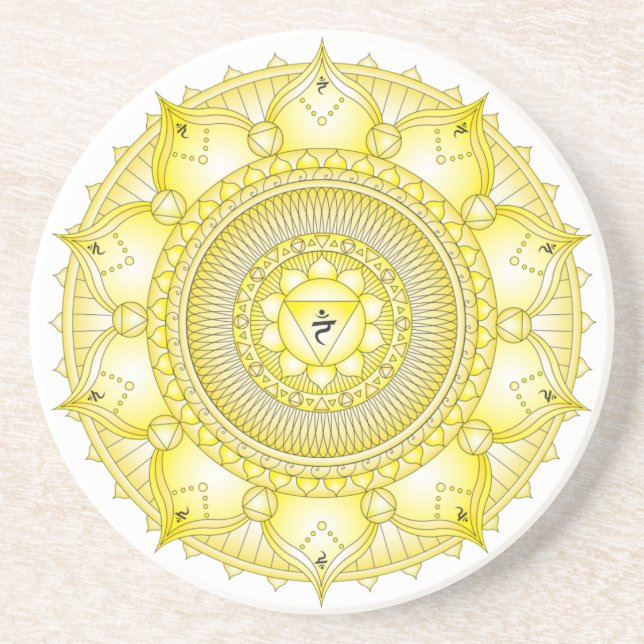 Posavasos Plexus solar Chakra Light Mandala (Frente)