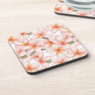 Posavasos Plomería floral Pastel Rosa Frangipani